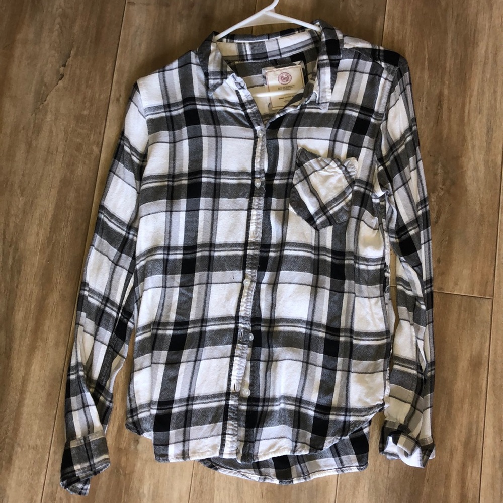 black and white flannel